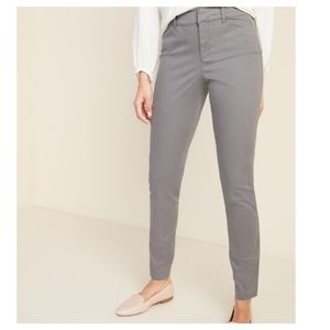 Old Navy Mid Rise Pixie Chino Ankle Pants Grey 16